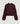 Short high-neck sweater with puffed sleeves - Bordeaux Red