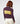 Short two-tone turtleneck jumper - Aubergine