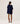 Cashmere poncho - Marineblå