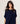 Cashmere poncho - Marineblå