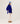 Cashmere 3/4 ærmet poncho - Ultramarine Blue