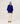 Cashmere 3/4 ærmet poncho - Ultramarine Blue
