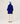 Cashmere 3/4 ærmet poncho - Ultramarine Blue