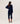 Oversized kashmir sweater med V-hals - Navy Blue