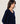 Oversized kashmir sweater med V-hals - Navy Blue