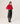 Cashmere sweater med rund hals - Rød