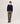Merinouldsweater med rund hals - Midnight Blue