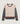 Color block rundhalset sweater i merinould - Ecru White