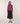 Rundhalset sweater i merinould - Fuchsia