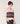 Stribet V-hals sweater i merinould - Pearl Pink