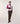 Color block turtleneck sweater in merino wool - Pale Pink