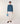High-neck merino wool sweater - Denim Blue