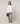 Hvid oversized skjorte med 3/4-ærmer