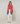Merinould sweater med rund hals - Orange Corail