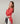 Merinould sweater med rund hals - Orange Corail