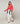 Merinould sweater med rund hals - Orange Corail