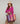 Merinould sweater med rund hals - Fuchsia