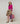 Merinould sweater med rund hals - Fuchsia