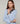 Sweater med rund hals i merinould - Himmelblå