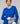 Merinouldsweater med rund hals - Sapphire Blue