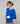 Merinouldsweater med rund hals - Sapphire Blue