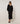 Oversized wool V-neck sweater - Black