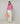 Tricolor round neck sweater in merino wool - Candy Pink