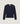 Langærmet sweater med peplum - Marineblå